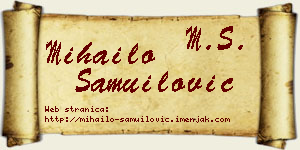 Mihailo Samuilović vizit kartica